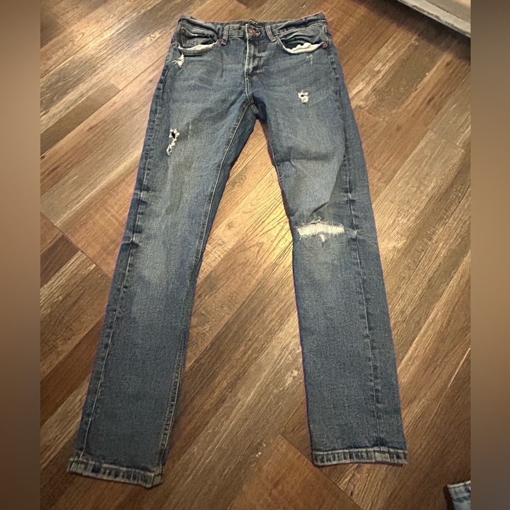 50%offw❤️ Forever 21 Mens Distressed Jeans Size 29x29 Denim 127